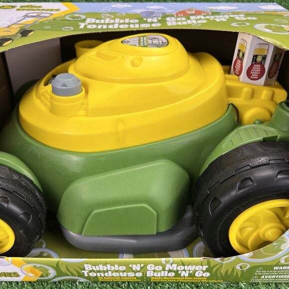 John Deere Bubble 'N' Go Lawn Mower Toy w/Bubble Solution Toddler’s Summer Gift - Picture 14 of 16